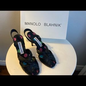 Vintage Manolo Blahnik Zanen Nappa Sandals